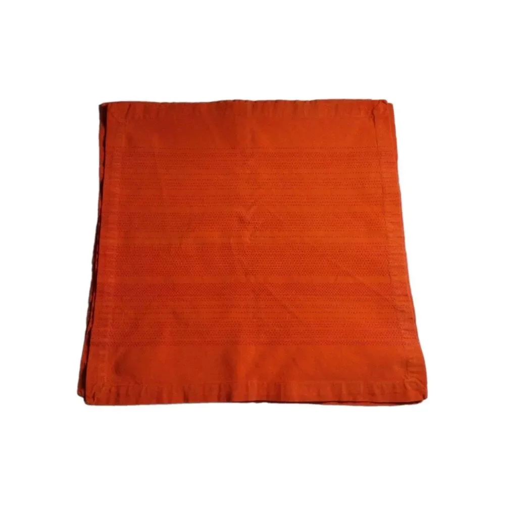 Set of 4 Tag Cotton Napkins Orange 18-18.5 inch Square Lunch Dinner Table Scape